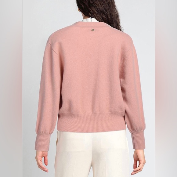 SANDRO PARIS Wool Cardigan Pink Balloon Sleeves - Picture 3 of 12